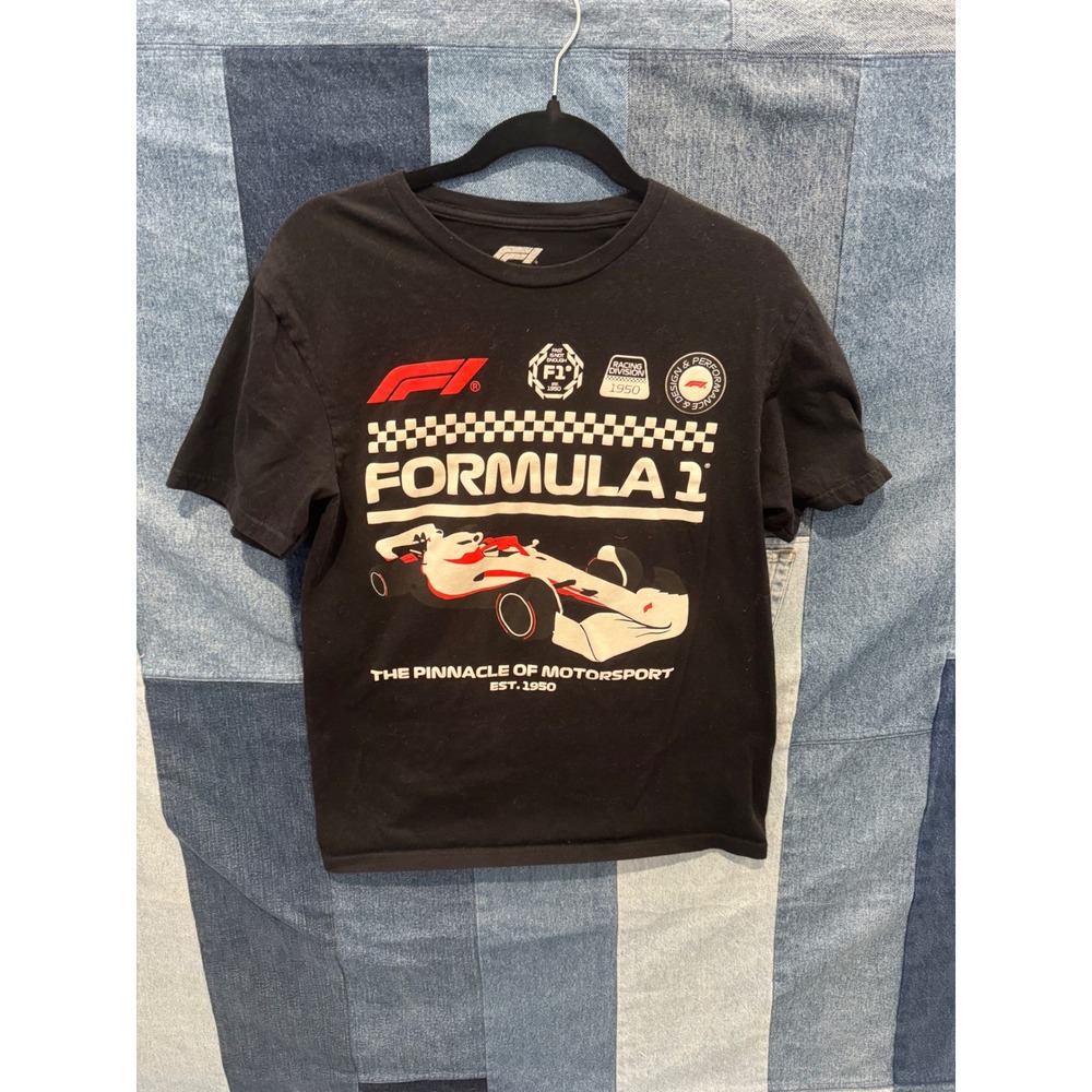 Formula 1 F1 Racing Graphic T-Shirt Mens Medium Black Hybrid Apparel Motorsport